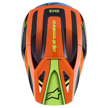 Alpinestars 2026 SM3 Fray Motocross Helmet Black Orange Yellow Flo