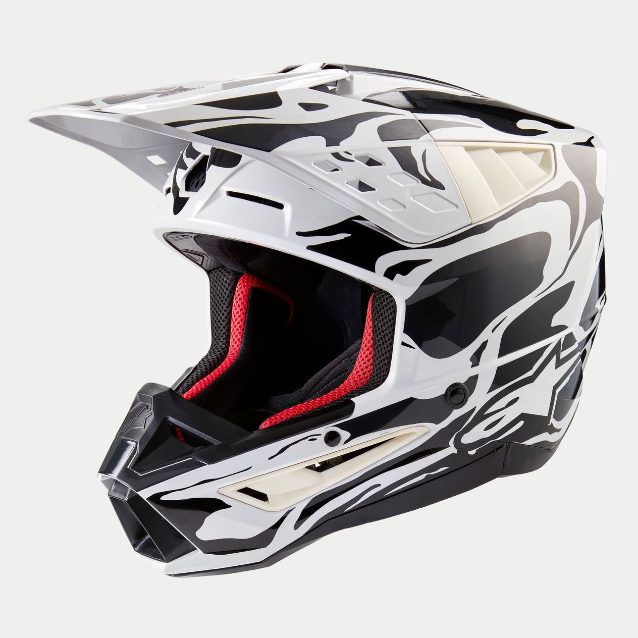 Alpinestars 2024 Supertech SM5 Mineral Cool Grey Dark Grey  Motocross Helmet