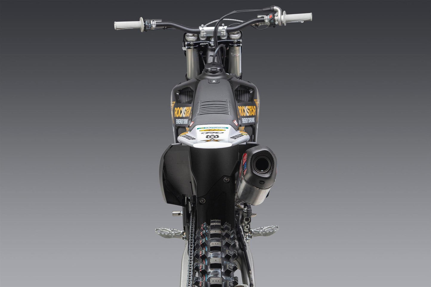 Yoshimura RS-12 Full Exhaust System Stainless Steel Stainless Steel Carbon Cap For KTM SXF 350 2023