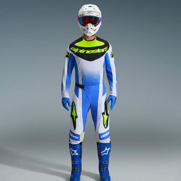 Alpinestars 2026 Techstar Knif Motocross Combo Kit Ucla Blue Black Yellow Flo