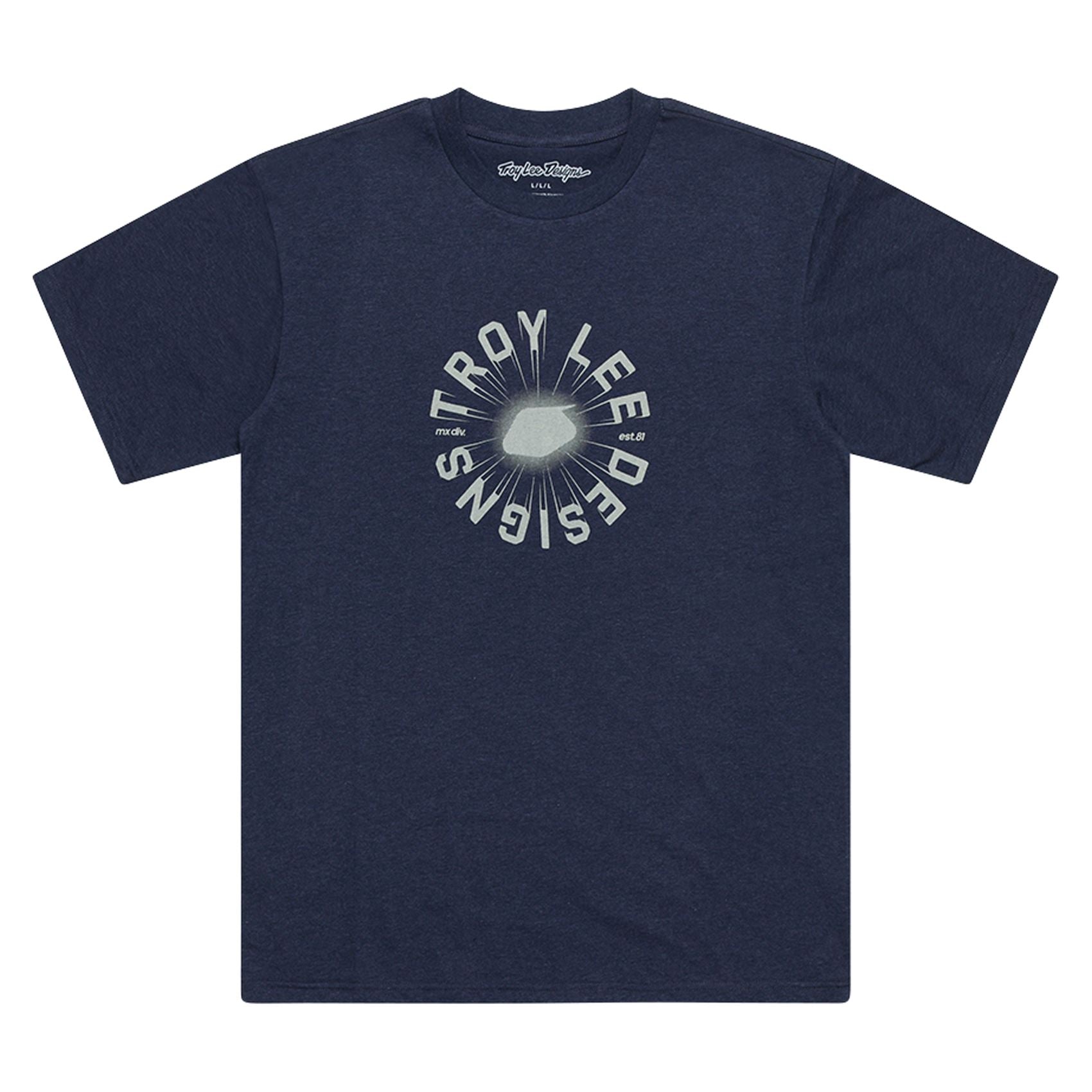 Troy Lee Designs Spring 2025 MX Rotation Casual T-Shirt Navy Heather