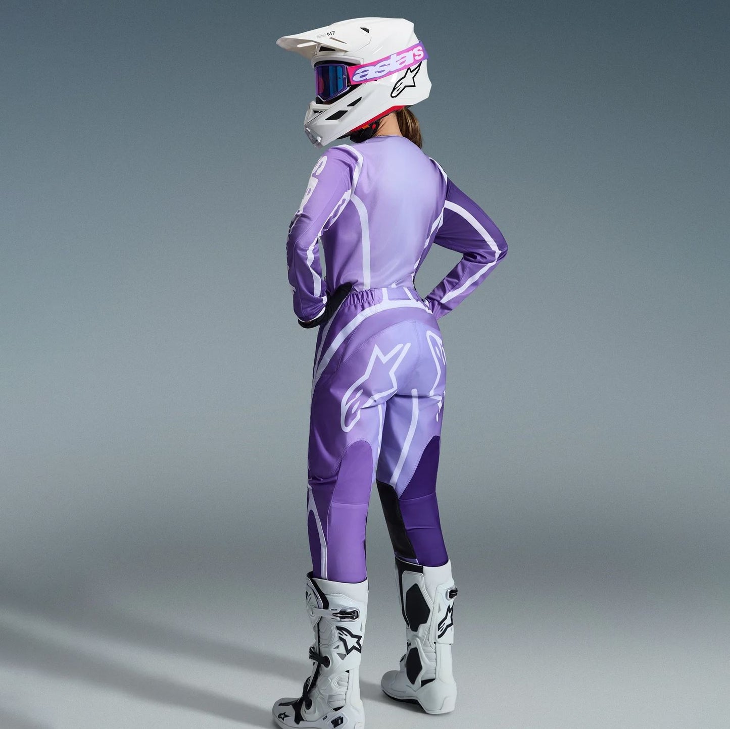 Alpinestars 2026 Womens Stella Fluid Apex Motocross Combo Kit Black White Fuchsia