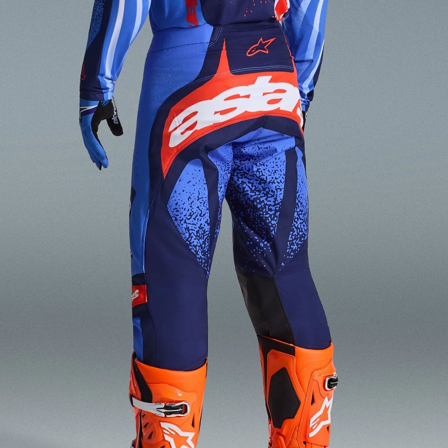 Alpinestars 2026 Techstar Nomur Motocross Pants Dark Navy Orange Ucla Blue