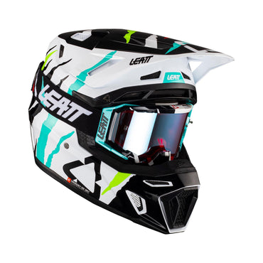 Leatt 2024 Helmet Moto 8.5 V23 Tiger with 5.5 Goggles & Helmet Bag