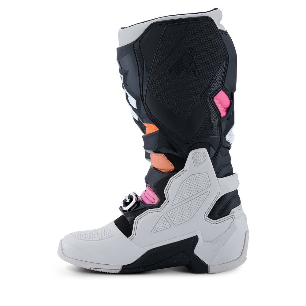 Alpinestars 2026 Tech 7 MX Boots Black Light Grey Orange Flo Magenta