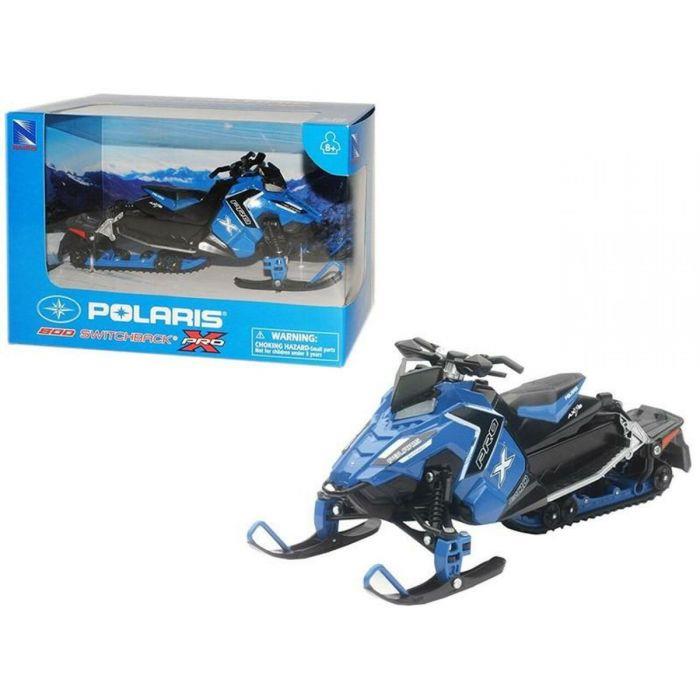 Polaris 800 Switchback Pro-X Snowmobile Blue And Black 1:16 Scale Model Toy