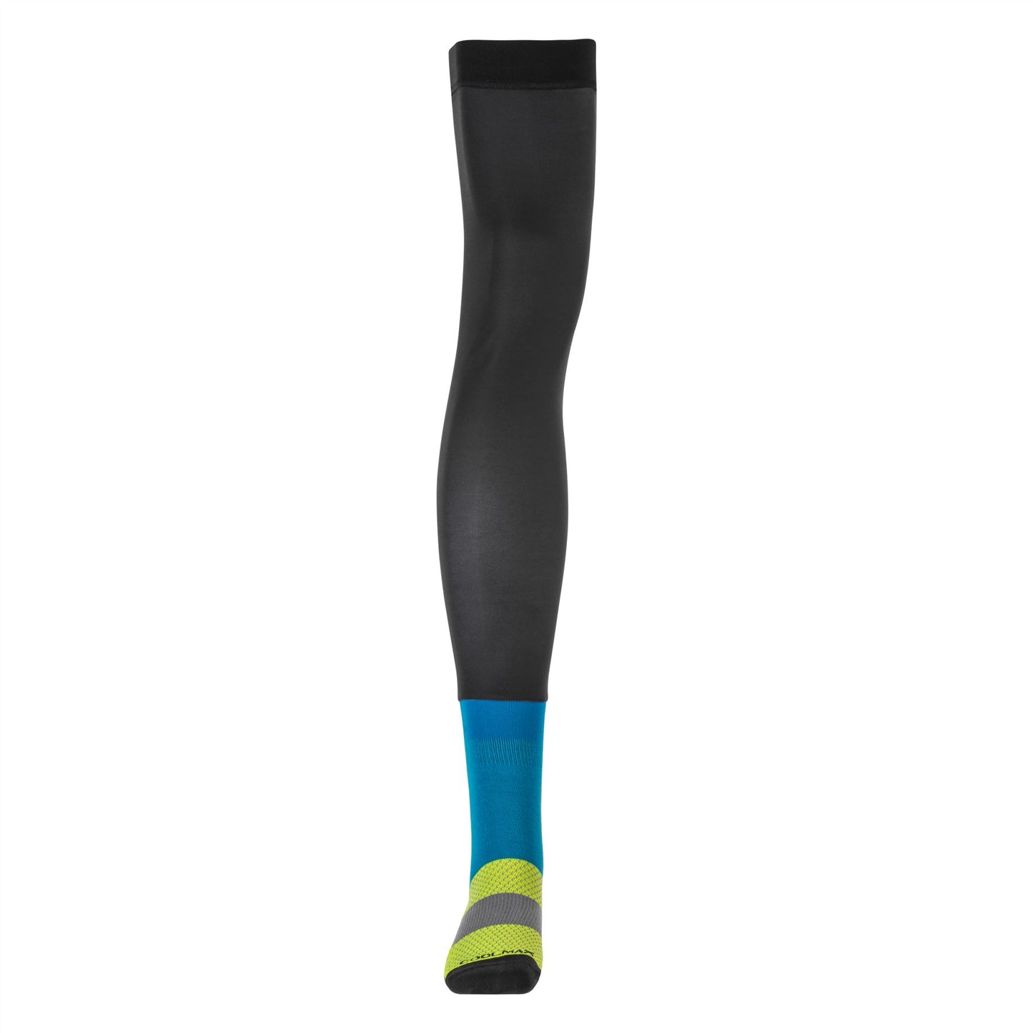 Fly Racing 2025 Motocross Knee Brace Socks Hi-Viz Black Blue Small Medium