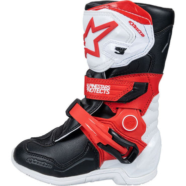Alpinestars 2024 Tech 3S Kids Motocross Boots White Black Bright Red