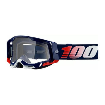 100% MX Goggles Racecraft 2 Republic Clear