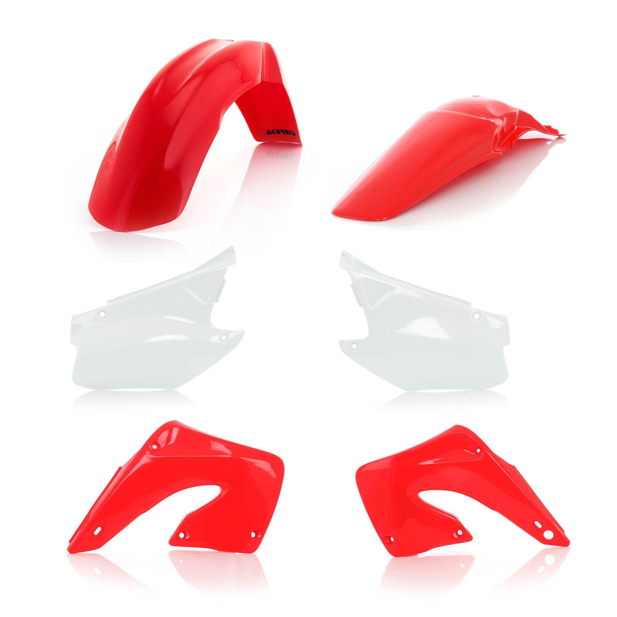 Acerbis Plastic Kit 990 Red White For HONDA CR 250 R 2T 2000-2001