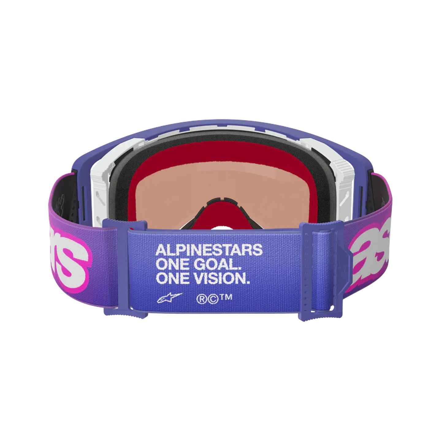 Alpinestars 2026 Supertech Vision Vista Motocross Goggles Purple Flo Pink Mirror Blue One Size