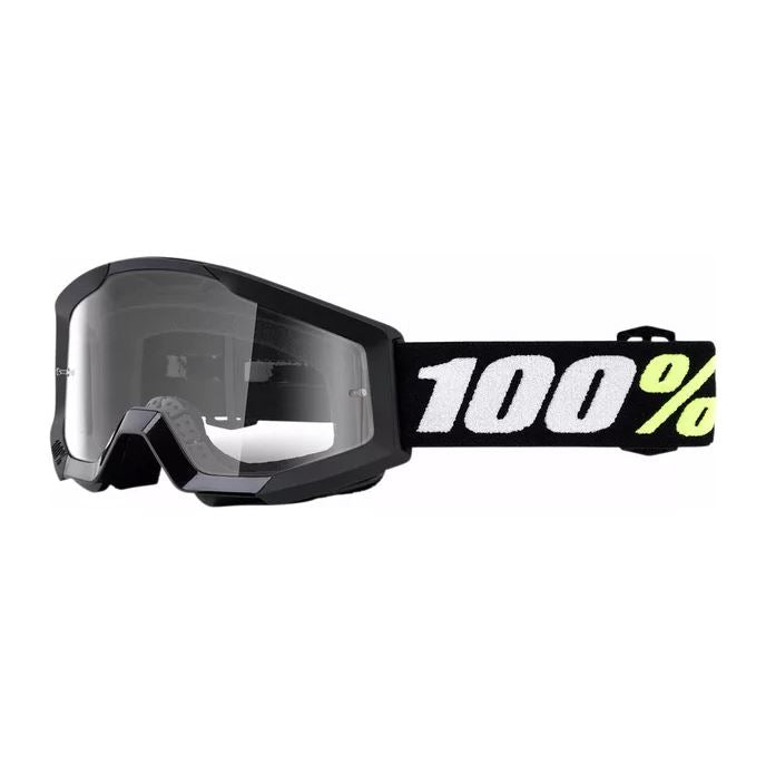 100% MX Goggles Strata Mini Black Clear