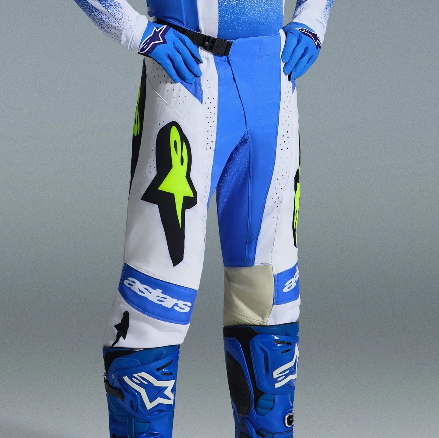 Alpinestars 2026 Techstar Knif Motocross Pants Ucla Blue Black Yellow Flo