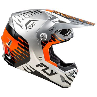 Fly Racing 2025 Formula CP Slice Motocross Helmet Grey Orange Black