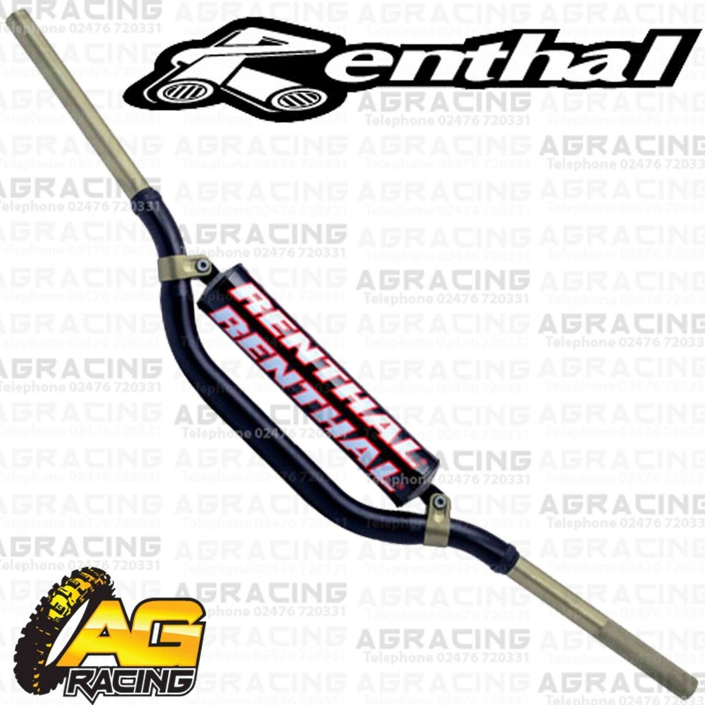 Renthal Twinwall RC Black 997 Handlebar Padded For Yamaha YZ 400F 1998-1999