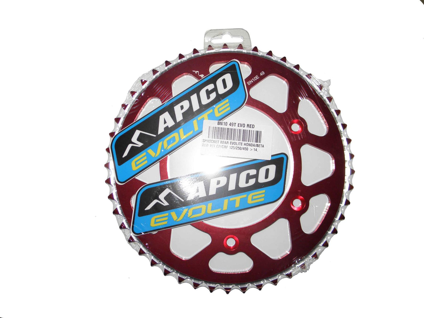 Apico Evolite Red Rear Sprocket For Honda CRF 250RX 2019-2024