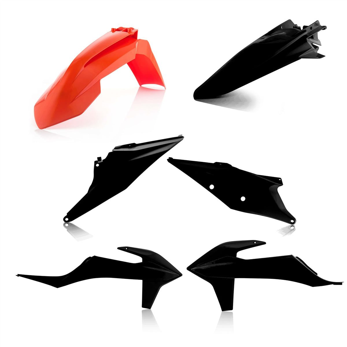 Acerbis Plastic Kit Black Orange 0023480.313