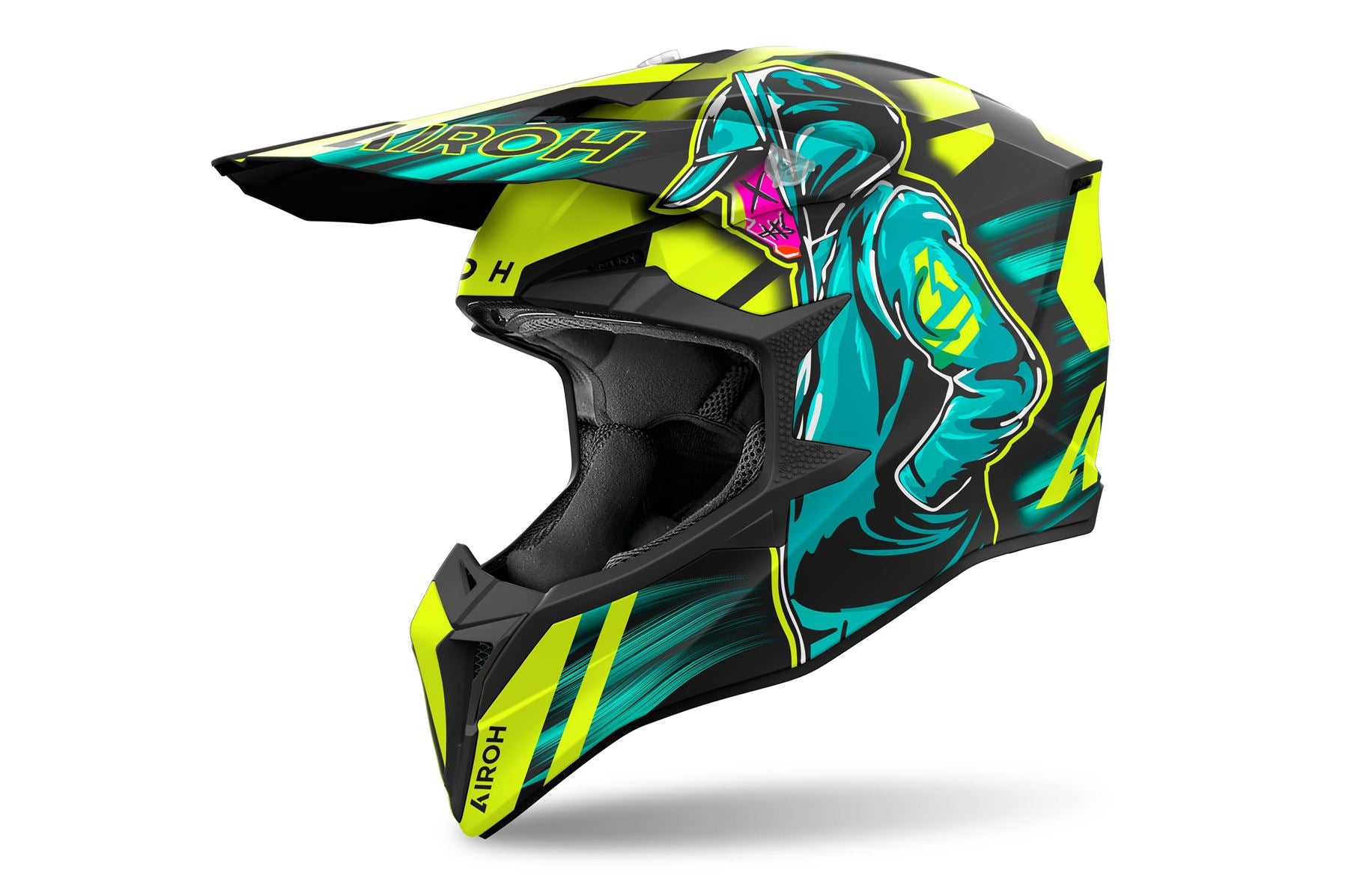 Airoh Helmet 2024 Wraaap Cyber Yellow Matt