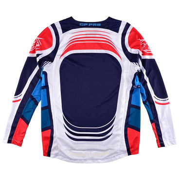 Troy Lee Designs 2025 Youth GP Pro Wavez Navy Red Jersey