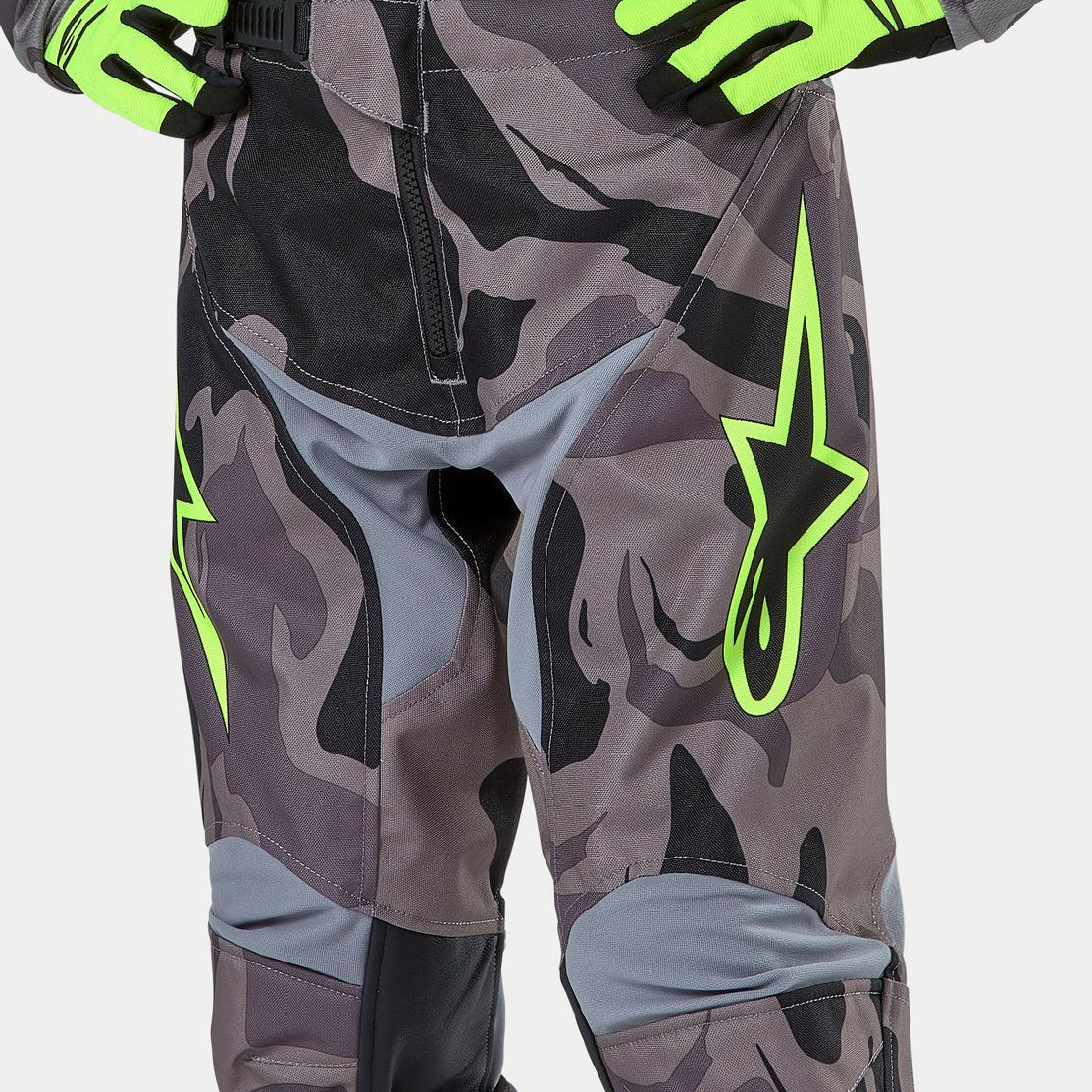 Alpinestars 2024 Racer Tactical Youth Motocross Pants Cast Gray Camo Magnet