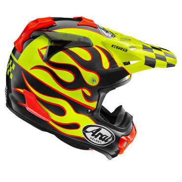 Arai MX-V Evo New 2025 Motocross Helmet Flame Yellow ECE 22-06