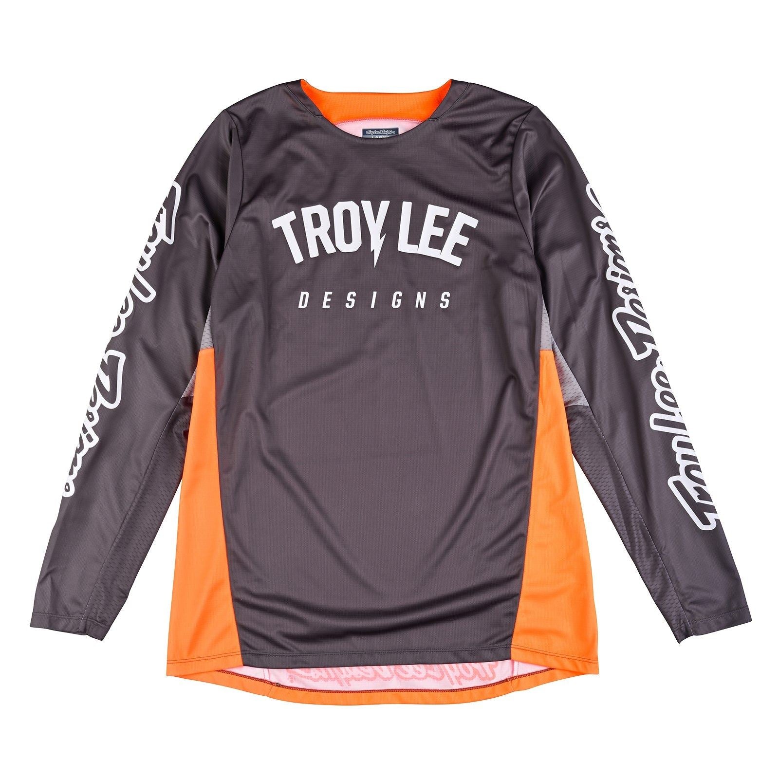 Troy Lee Designs 2025 Motocross GP PRO Boltz Jersey Dark Grey Neo Orange