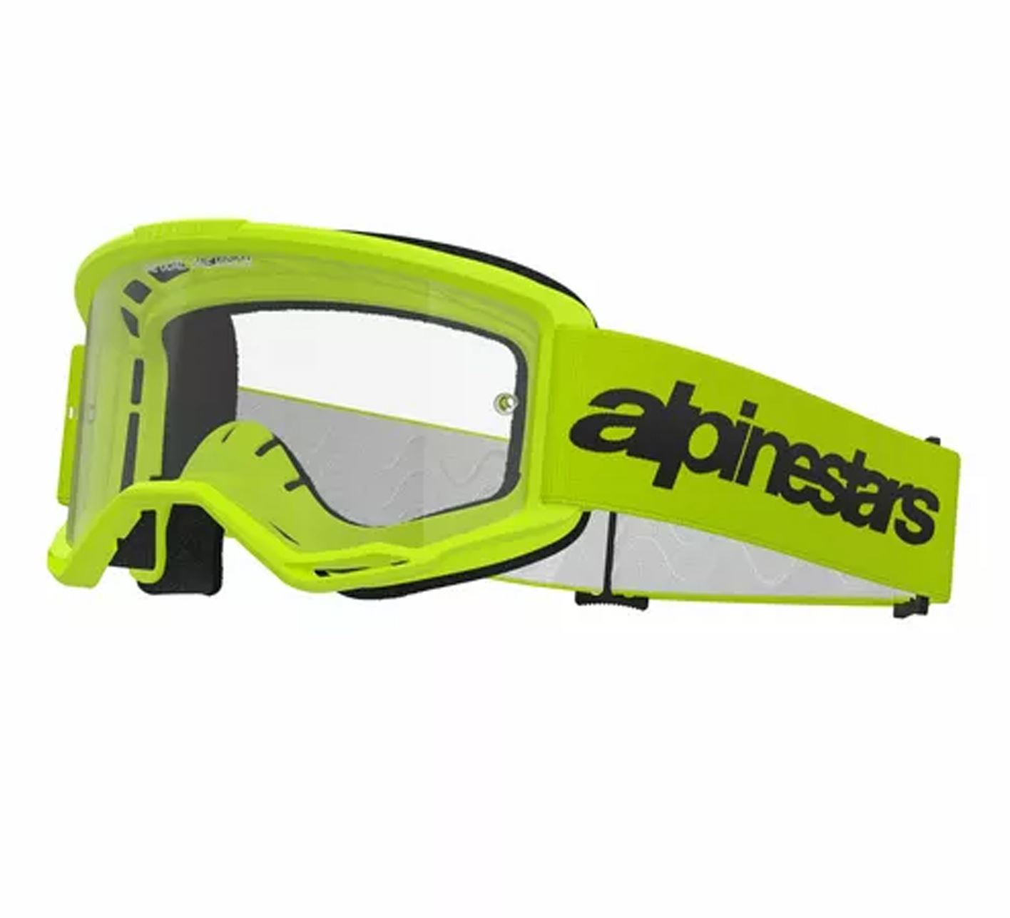 Alpinestars 2025 Goggles Vision 3 Wordmark Yellow Clear