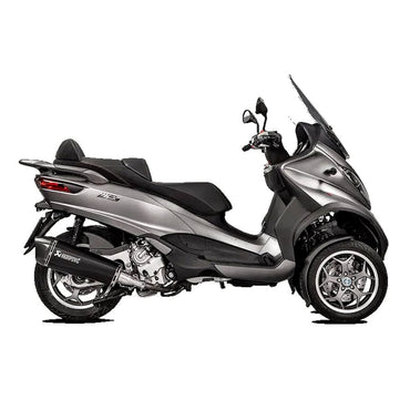 Akrapovic Stainless Steel Black Line Slip On Silencer For Piaggio MP3 500 2010-2014
