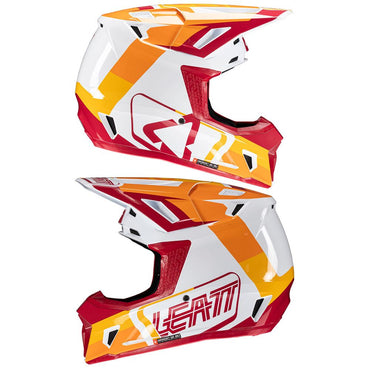 Leatt 2025 Motocross Helmet V25 7.5 Ruby With 4.5 Goggles