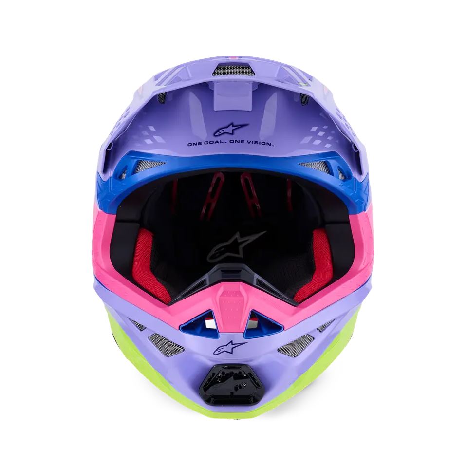 Alpinestars 2026 SM10 Jett Lawrence Motocross Helmet Purple Pink Yellow Flo