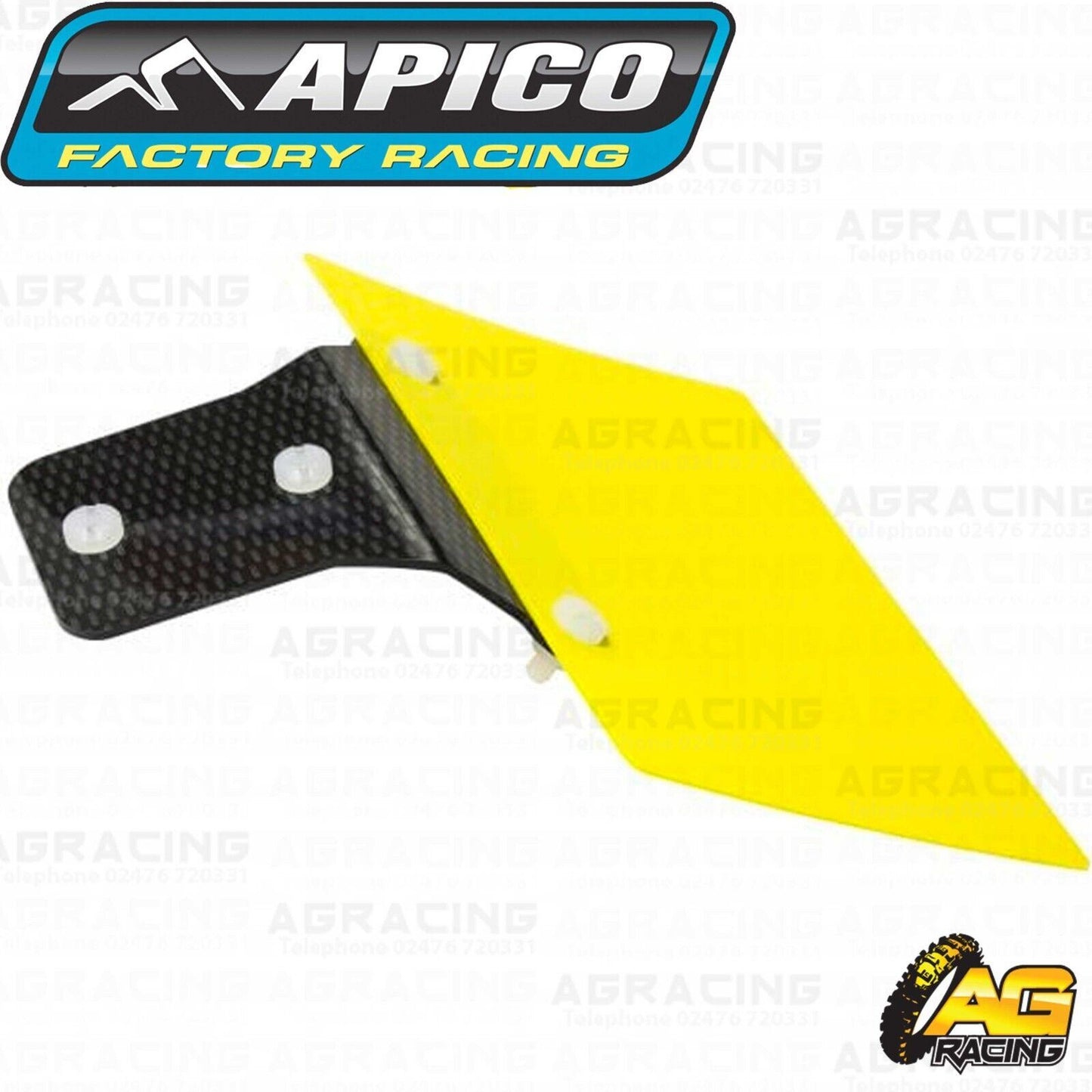 Apico Rear Stick On Race Number Plate Holder With Bracket, Screws & Plate