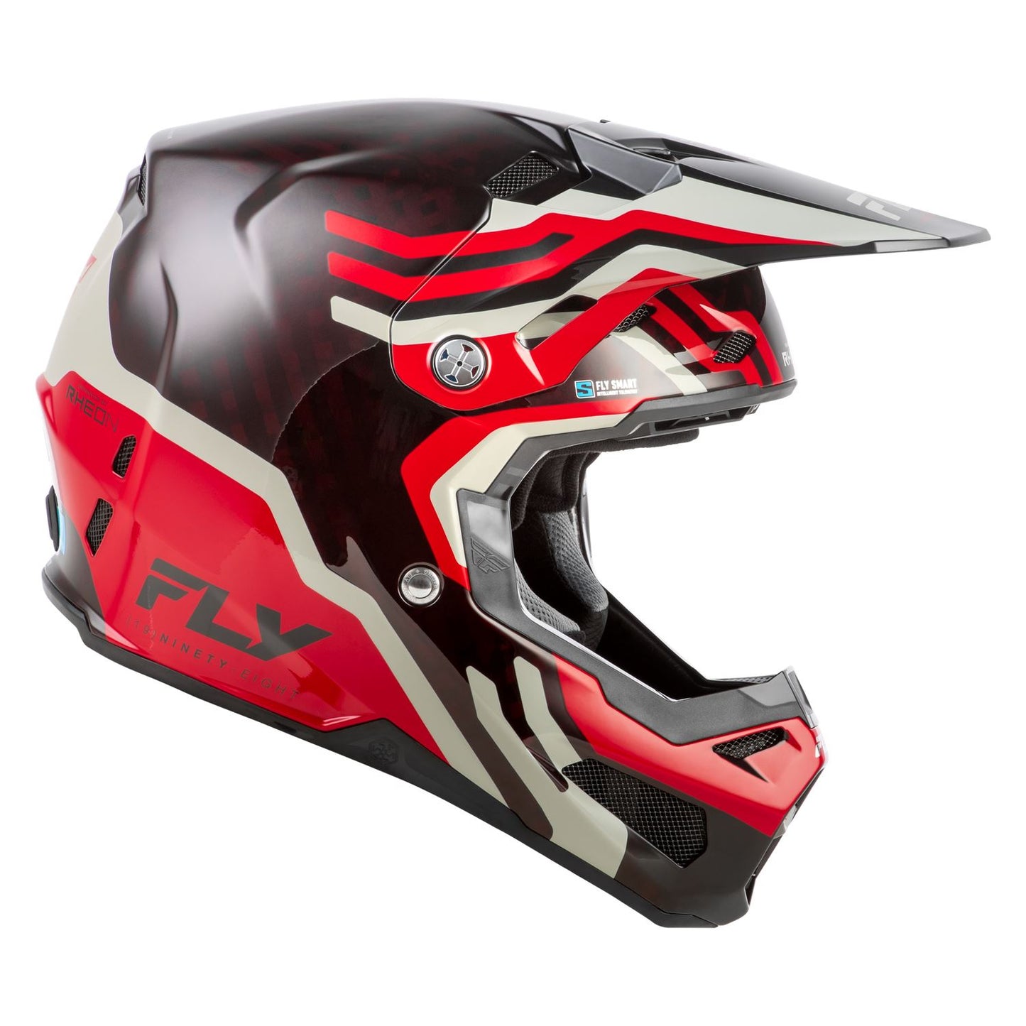 Fly Racing 2026 Motocross Helmet Formula S Byte Carbon Red Grey