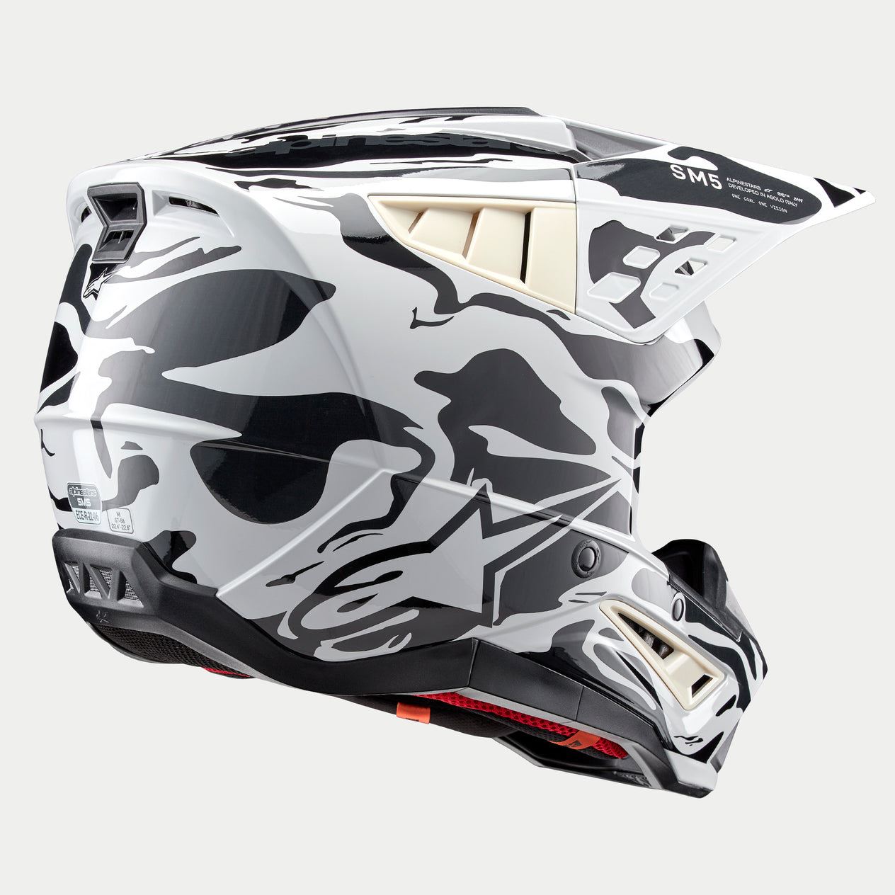 Alpinestars 2026 Supertech SM5 Mineral Cool Grey Dark Grey Motocross Helmet