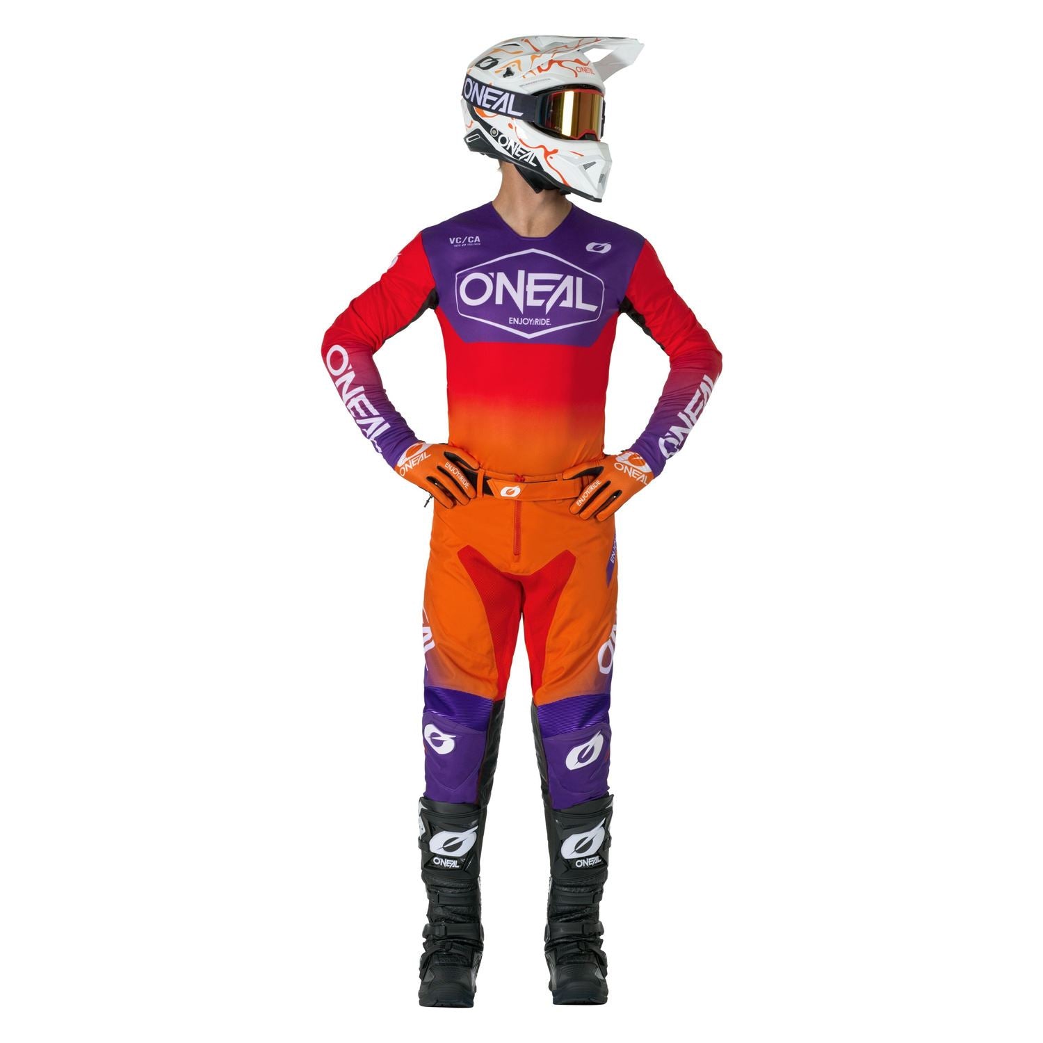 O'Neal 2026 Mayhem Hexx Blue Orange MX Combo Kit