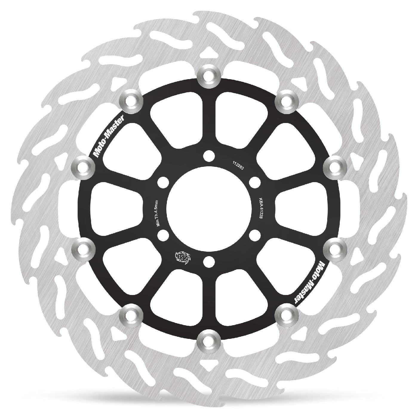 Moto-Master Front Right Floating Flame Series 300 mm For Ducati Monster 800 S2R Dark 2005-2006