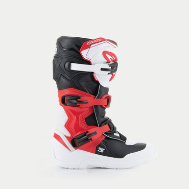 Alpinestars 2024 Tech 3S Youth Motocross Boots White Black Bright Red