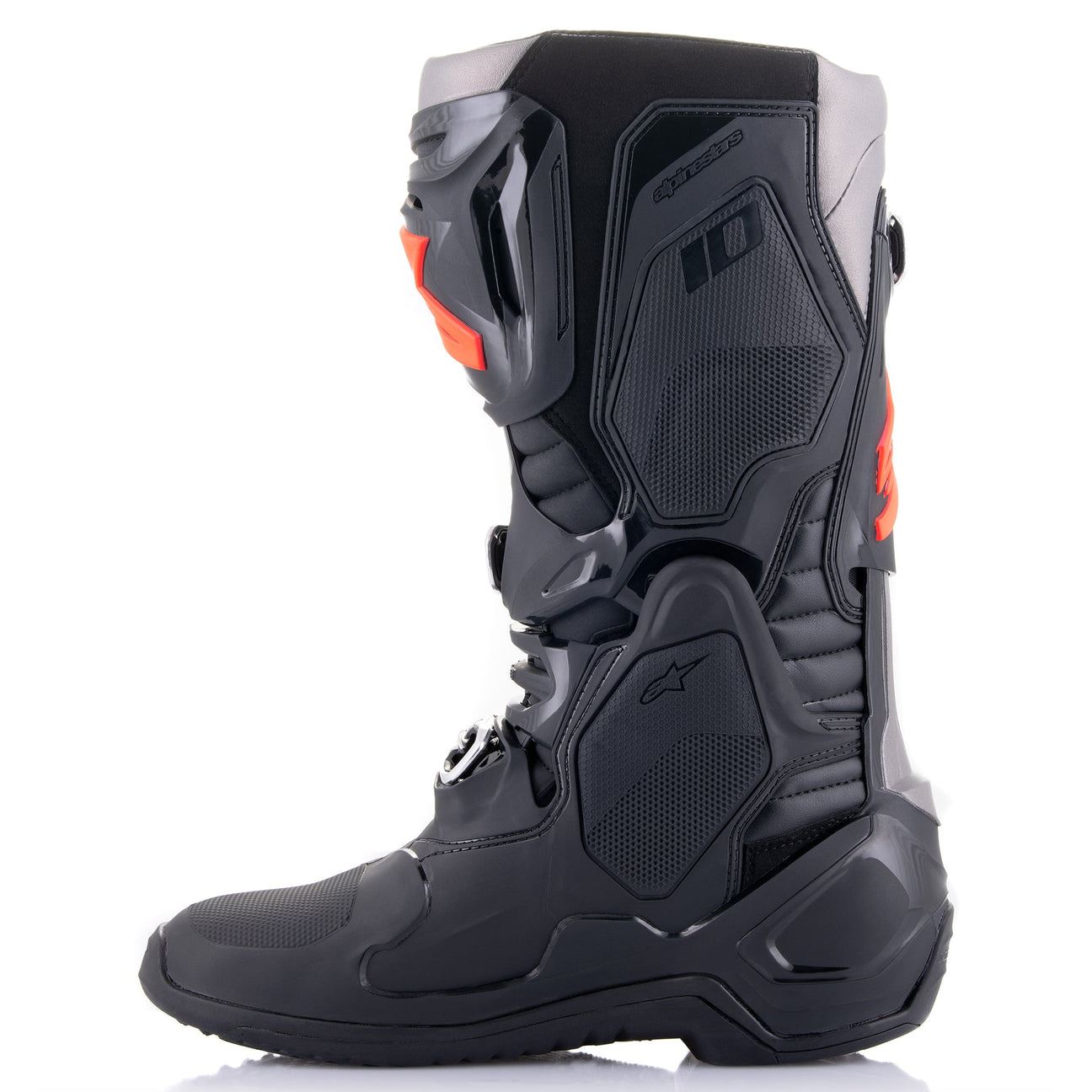 Alpinestars 2024 Tech 10 Motocross Boots Black Red Fluo