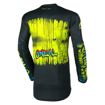 O'Neal 2026 Youth Element Rancid Black Neon Yellow MX Jersey