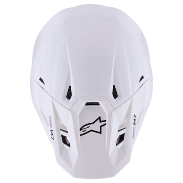 Alpinestars 2026 SM7 Solid Motocross Helmet White Glossy
