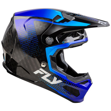 Fly Racing 2025 Formula S Carbon Protocol Motocross Helmet Black Carbon Blue