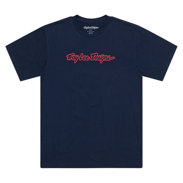 Troy Lee Designs Spring 2025 MX Signature Casual T-Shirt Navy