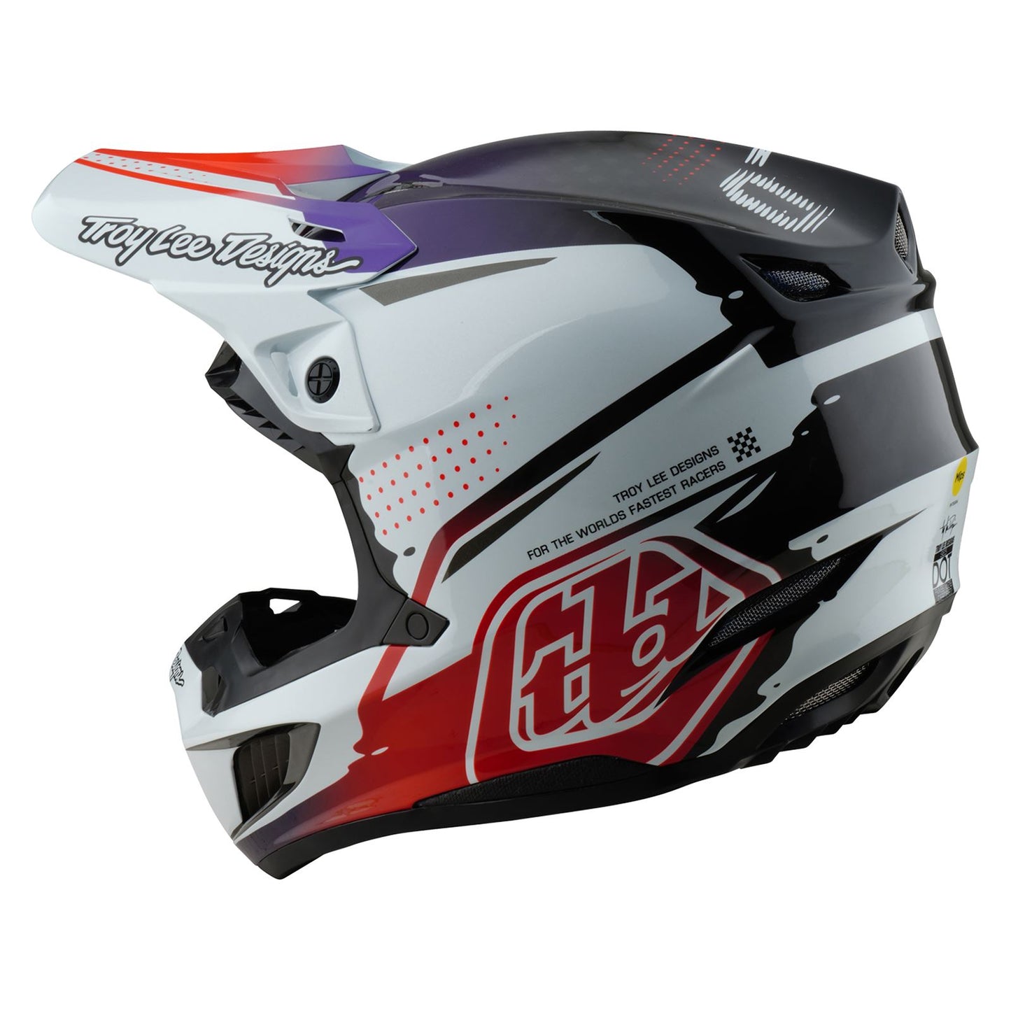 Troy Lee Designs Spring 2025 MX Helmet SE5 Carbon Drip Black