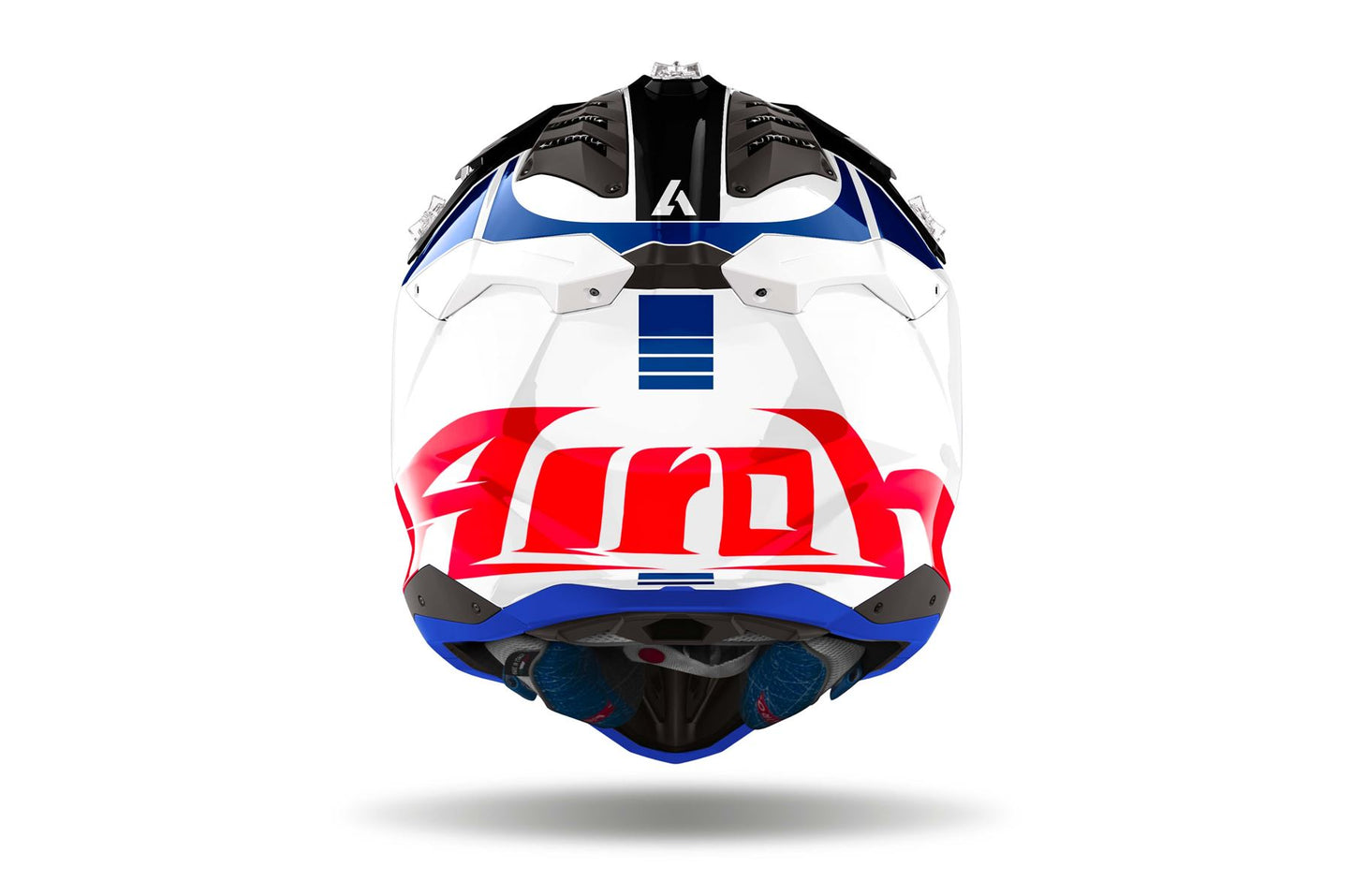 Airoh Helmet 2024 Aviator 3 Push Blue Red Gloss HPC Carbon