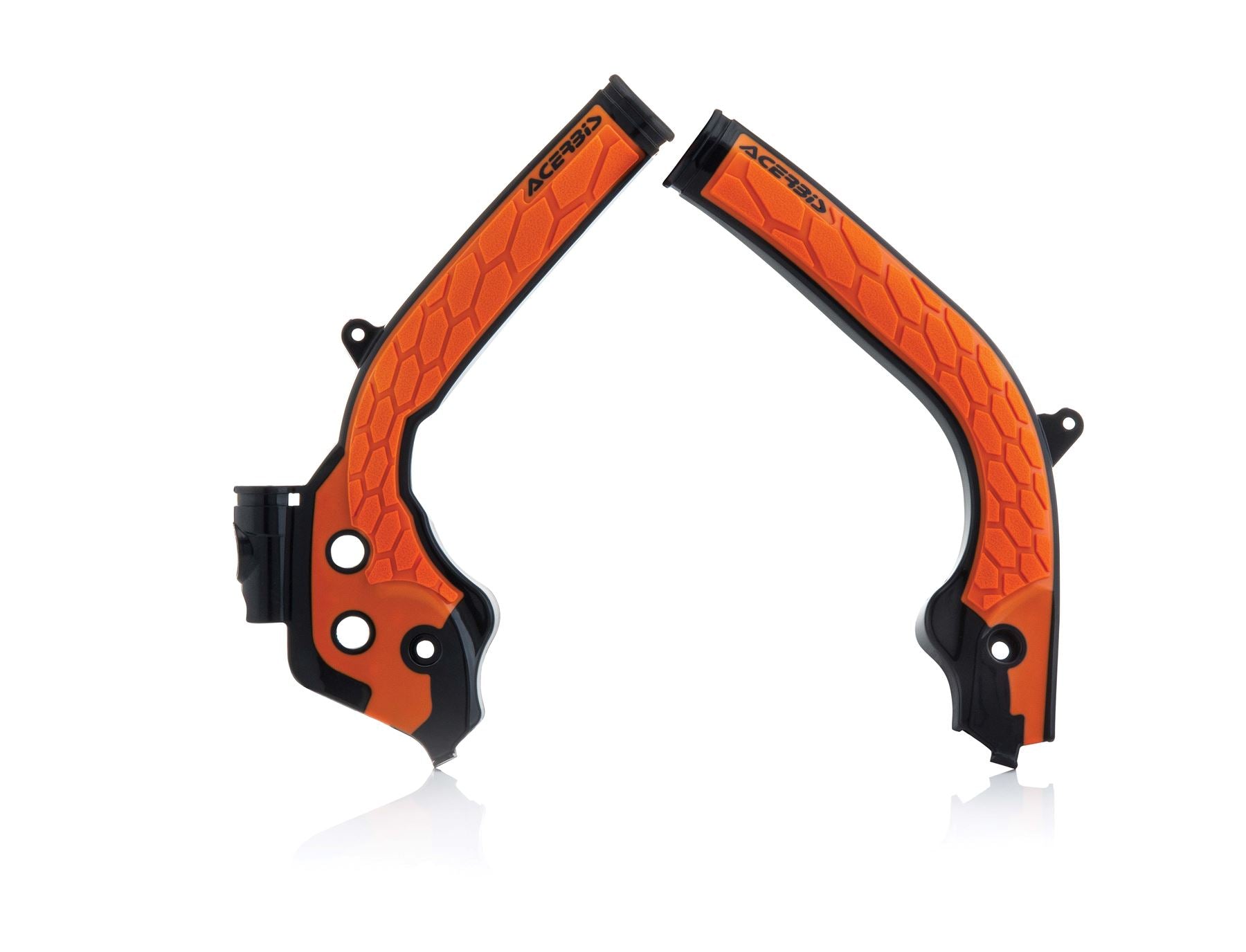 Acerbis X-Grip Frame Protector Guards Black Orange For Husqvarna FE 450 2017-19