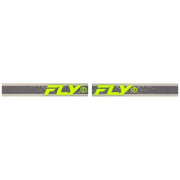 Fly Racing 2025 Zone Youth Motocross Goggles Dark Grey Hi-Viz Green Mirror Lens