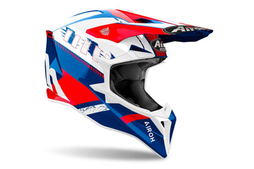 Airoh Helmet 2024 Wraaap Feel Blue Red Gloss