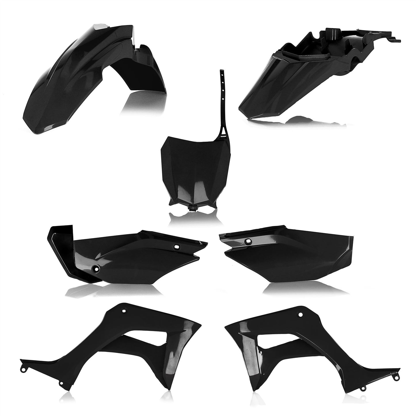 Acerbis Full Plastic Kit Black For Honda CRF 110F 2019-2024