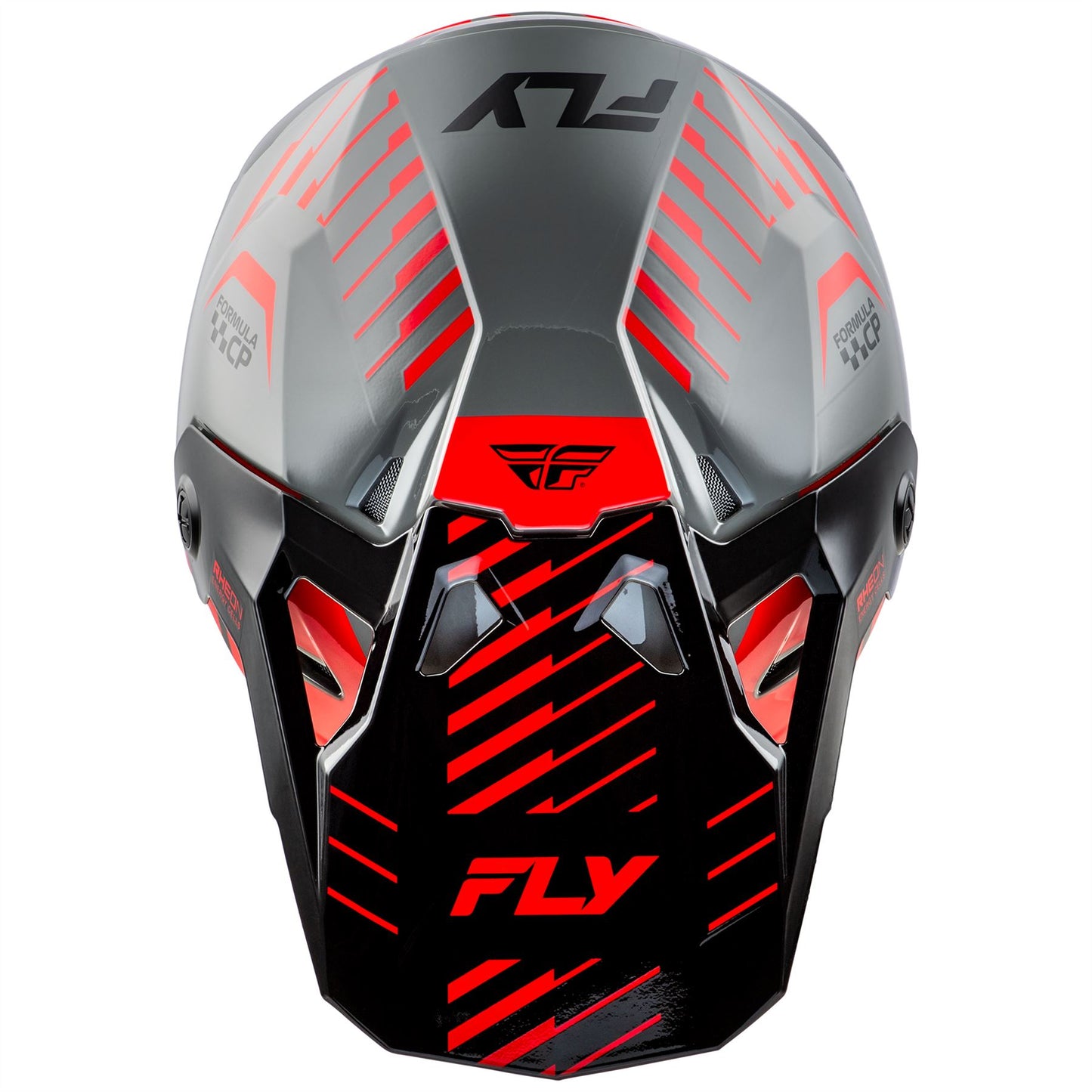 Fly Racing 2025 Formula CP Slice Motocross Helmet Grey Red Black