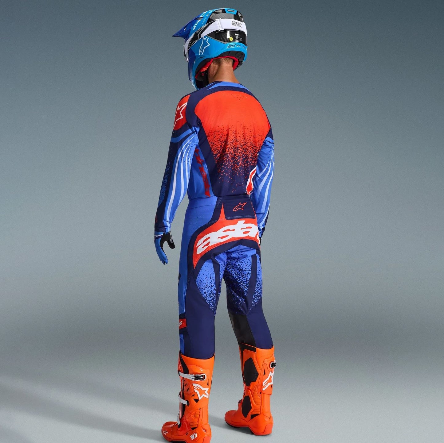 Alpinestars 2026 Techstar Nomur Motocross Combo Kit Dark Navy Orange Ucla Blue