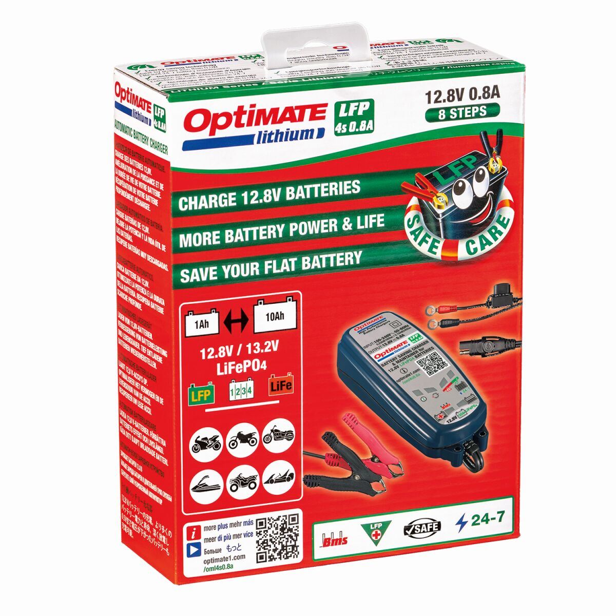 OptiMate Lithium 4s 0.8A LTP 12.8V 0.8A Battery Saving Charger & Maintainer